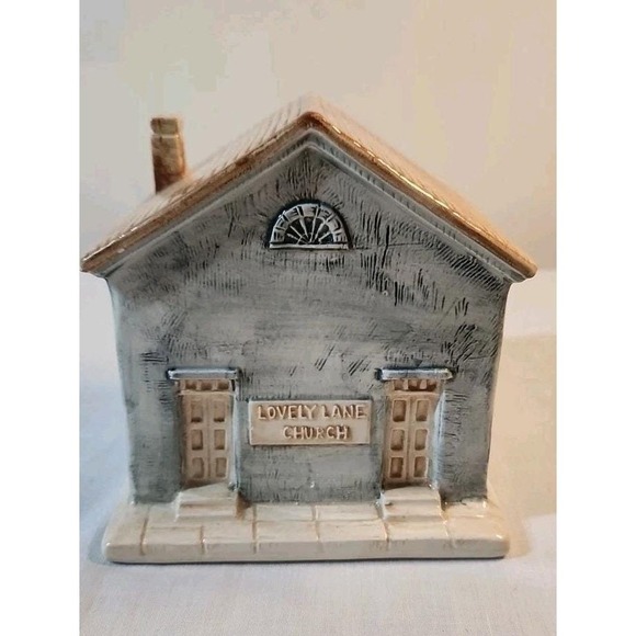 Vintage  Roman Inc Japan Music Box Plays  AMAZING GRACE Lovely Lane Church 1984 - Picture 1 of 7